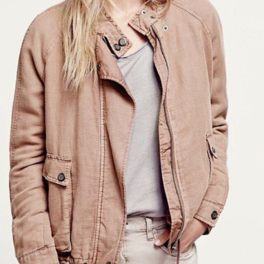 Free People Dusty Rose Utility Jacket